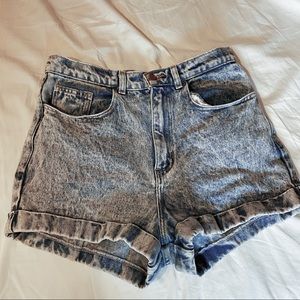 American Apparel Acid Wash Denim Shorts